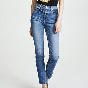 PAIGE Women's Sarah Transcend High Rise Slim Fit Straight Leg Jean (25)